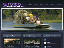 Tablet Screenshot of brysonairboattours.com